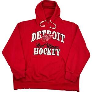 Men's Red NHL Detroit Michigan Red Wings Hockey Hoodie Sweatshirt XXL